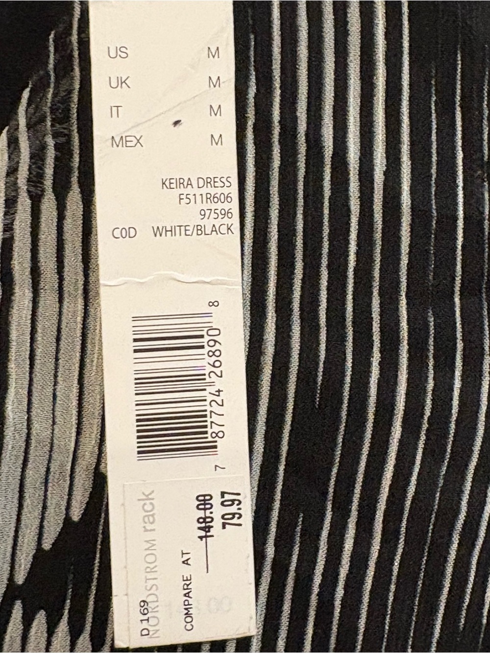 T Tahari Sleeveless Black & White Floral V-Neck Dress Size Medium NWT - Picture 3 of 4